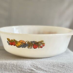Vintage Fire King Natures Bounty 1.5 qt baking dish